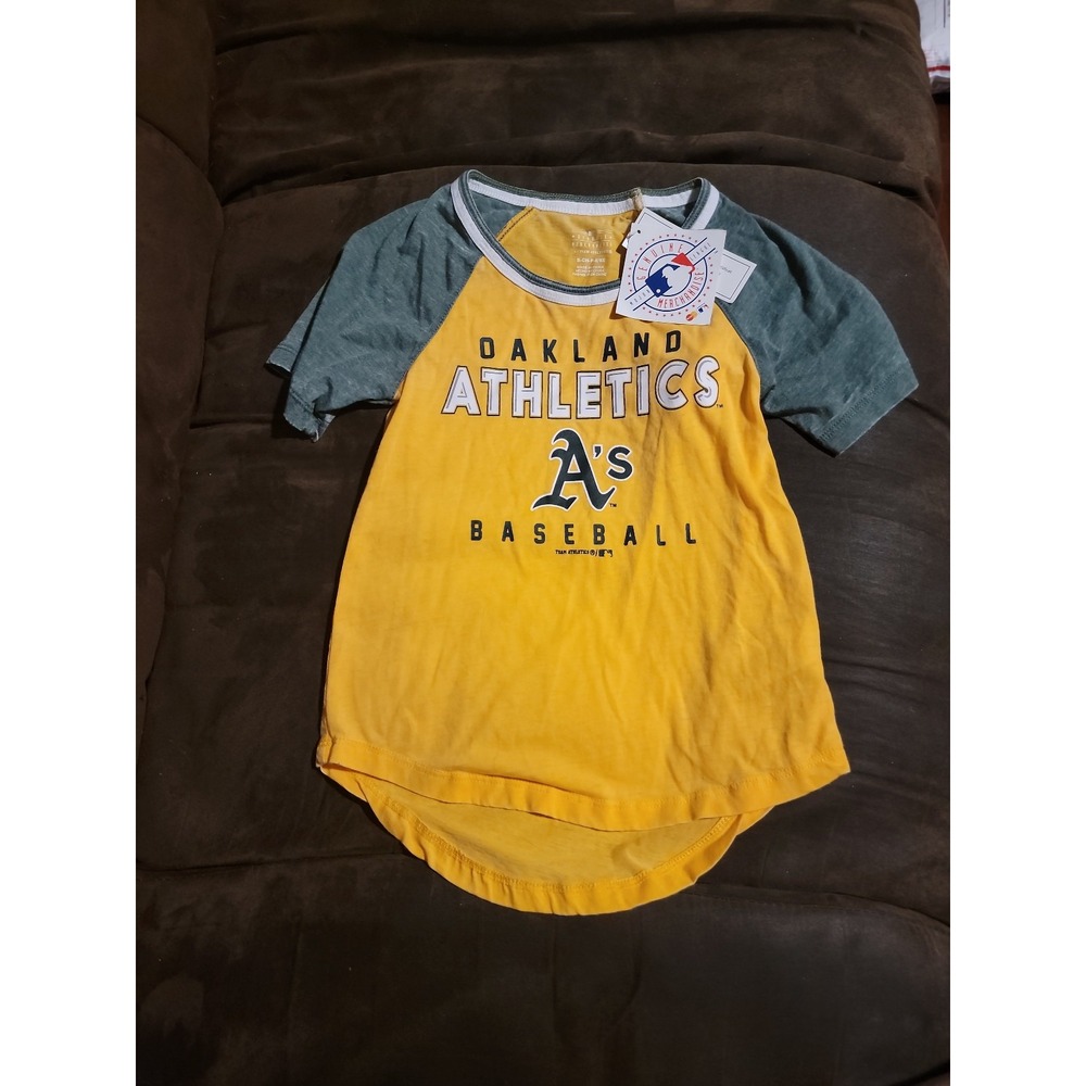 Oakland athletes A's baseball MLB‎ shirt size kids small 6 6x nwt